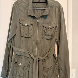 White House Black Market Khaki Utility Jacket
